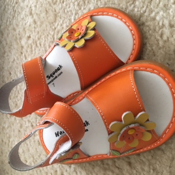 girls orange sandals